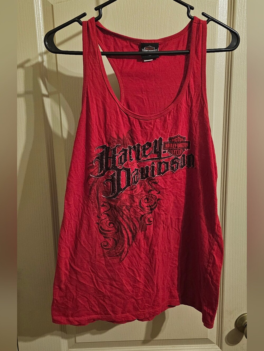 Womens Grove's Winchester VA Harley Davidson Motorcycles Red XXL Tank Top